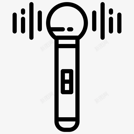 麦克风音视频线性图标svg_新图网 https://ixintu.com 线性 音视频 麦克风