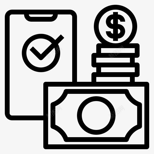 货币银行和金融37线性图标svg_新图网 https://ixintu.com 线性 货币 金融 银行