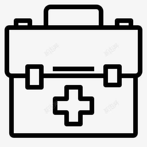 急救箱医用213线性图标svg_新图网 https://ixintu.com 医用 急救箱 线性
