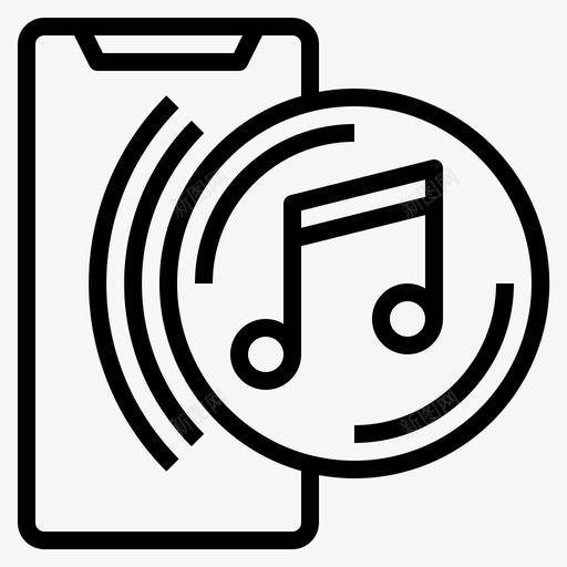 音乐音乐和声音9线性图标svg_新图网 https://ixintu.com 声音 线性 音乐