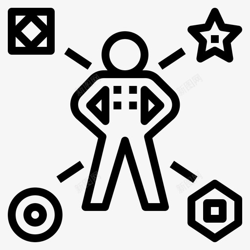 徽章等级头衔图标svg_新图网 https://ixintu.com 令牌 头衔 徽章 游戏 等级
