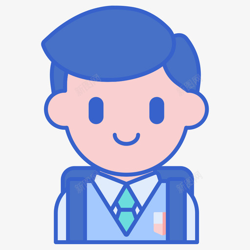 学生返校100线性颜色图标svg_新图网 https://ixintu.com 学生 线性 返校 颜色