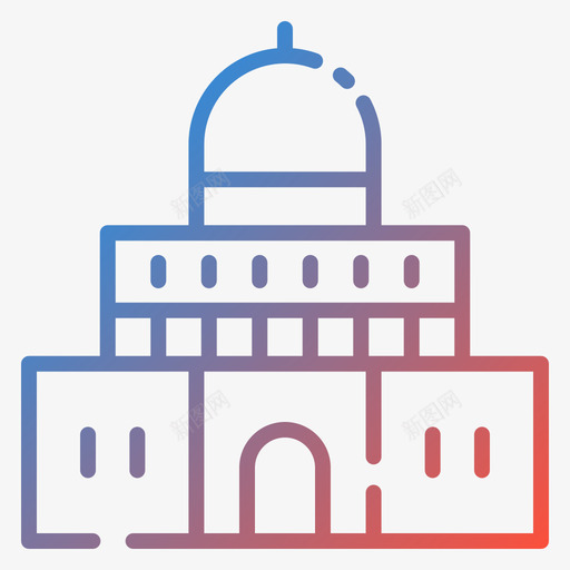 美国国会大厦18号梯度图标svg_新图网 https://ixintu.com 18号 国会 大厦 梯度 美国