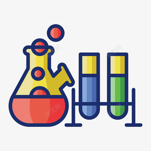 化学教育娱乐1线性颜色图标svg_新图网 https://ixintu.com 化学 娱乐 教育 线性 颜色