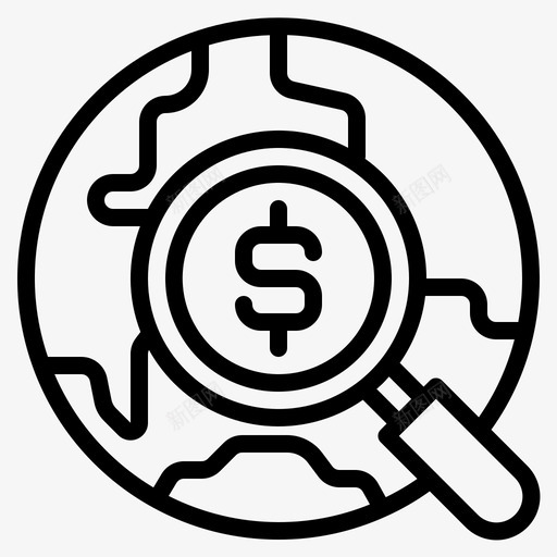 搜索商业和金融117线性图标svg_新图网 https://ixintu.com 商业 搜索 线性 金融