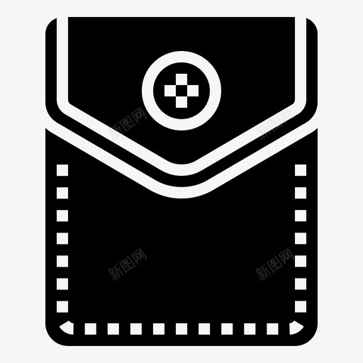 口袋补丁缝75字形图标svg_新图网 https://ixintu.com 口袋 字形 补丁