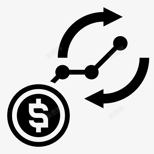 现金流项目管理32字形图标svg_新图网 https://ixintu.com 字形 现金流 项目管理