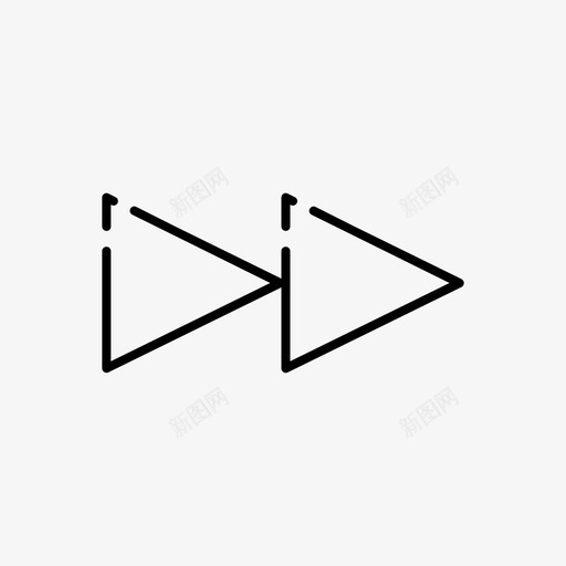 快进更快mp3图标svg_新图网 https://ixintu.com mp3 mp4 快进 更快 线路 速度 音乐