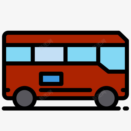 公共汽车城市66线颜色图标svg_新图网 https://ixintu.com 公共汽车 城市 颜色