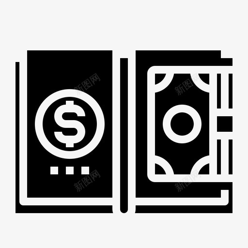 货币会计填充图标svg_新图网 https://ixintu.com 会计 填充 货币
