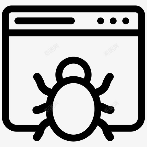 浏览器病毒恶意软件网络安全图标svg_新图网 https://ixintu.com 恶意 浏览器 病毒 网络安全 软件