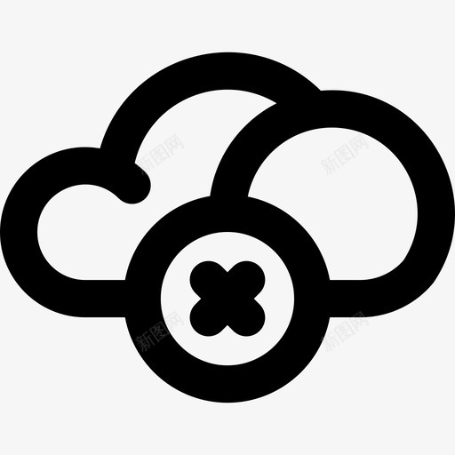 删除云网络线性图标svg_新图网 https://ixintu.com 云网 删除 线性 网络