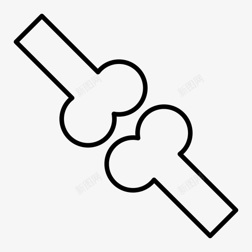 关节骨骼膝盖图标svg_新图网 https://ixintu.com 健康 健身 关节 医疗 图标 线图 膝盖 骨骼