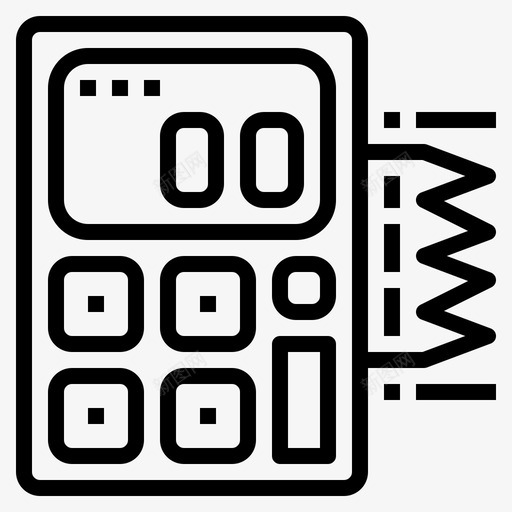 票证计算器工具1线性图标svg_新图网 https://ixintu.com 工具 票证 线性 计算器
