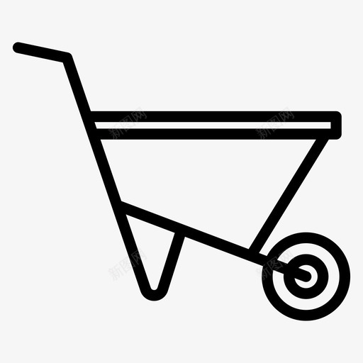 手推车搬运施工图标svg_新图网 https://ixintu.com 工具 手推车 搬运 施工