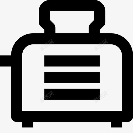 烤面包机早上好图标svg_新图网 https://ixintu.com 上好 早上 烤面包 面包机