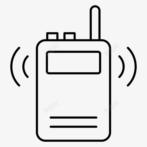 对讲机通讯设备图标svg_新图网 https://ixintu.com 图标 对讲机 消防 消防员 电话 线路 设备 通讯