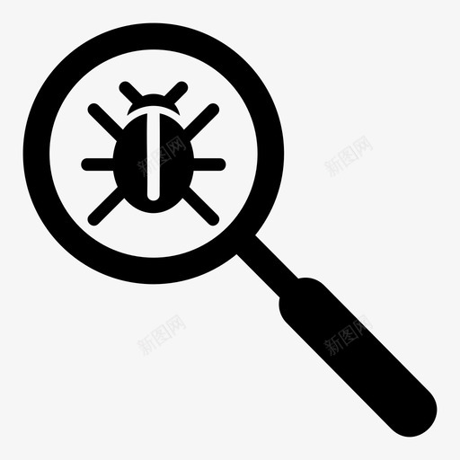 bug放大感染搜索图标svg_新图网 https://ixintu.com bug 感染 搜索 放大 病毒