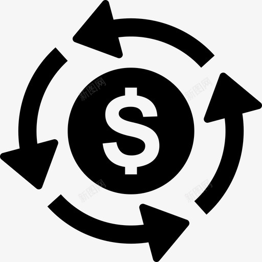 金融资本收益图标svg_新图网 https://ixintu.com 利润 增长 收益 经济 资本 金融