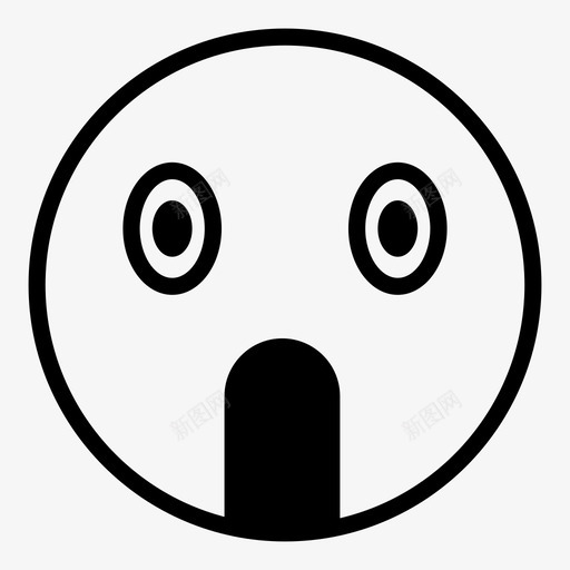 震惊的微笑惊讶震惊图标svg_新图网 https://ixintu.com 不安 微笑 惊讶 震惊