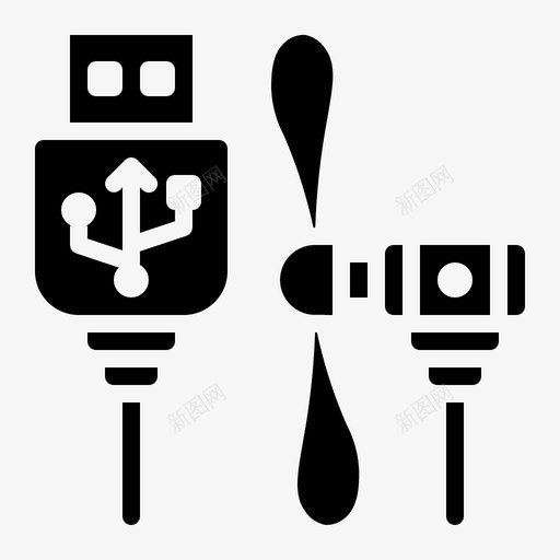 usb风扇冷却器电子图标svg_新图网 https://ixintu.com usb 冷却器 字形 小工 工具 电子 电子设备 风扇