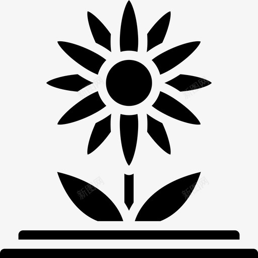 花植物30填充图标svg_新图网 https://ixintu.com 填充 植物