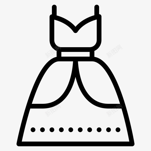 新娘礼服婚礼271轮廓图标svg_新图网 https://ixintu.com 婚礼 新娘 礼服 轮廓