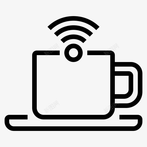 咖啡店wifi商务互联网图标svg_新图网 https://ixintu.com wifi 业务 互联网 咖啡店 商务