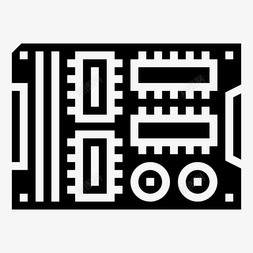 主板电路电子图标svg_新图网 https://ixintu.com pcb 主板 技术 电子 电路 计算机