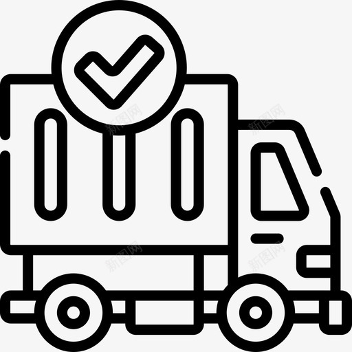 送货车164号直线式图标svg_新图网 https://ixintu.com 164号 直线式 货车 送货