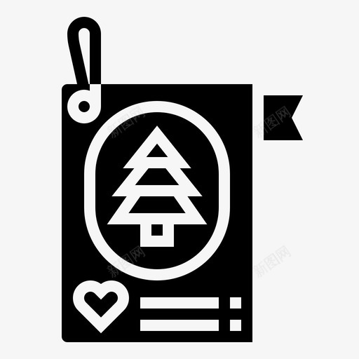 祝福卡圣诞节问候图标svg_新图网 https://ixintu.com 圣诞 圣诞节 标志 祝福卡 问候