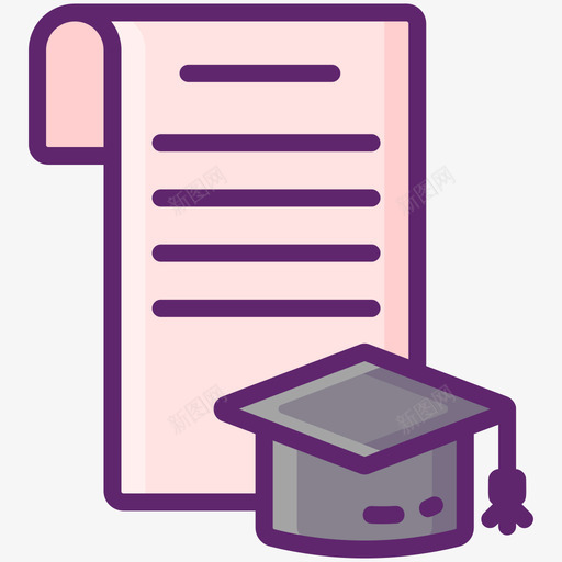 学历网络教育29线性颜色图标svg_新图网 https://ixintu.com 学历 线性 网络教育 颜色