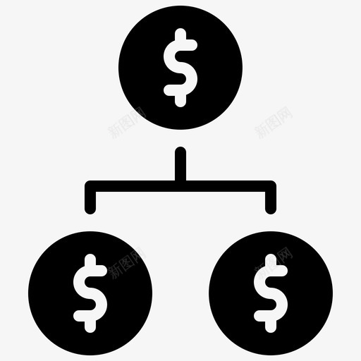 现金流美元硬币流程图图标svg_新图网 https://ixintu.com 付款 层次 流程图 现金流 硬币 结构 美元 货币