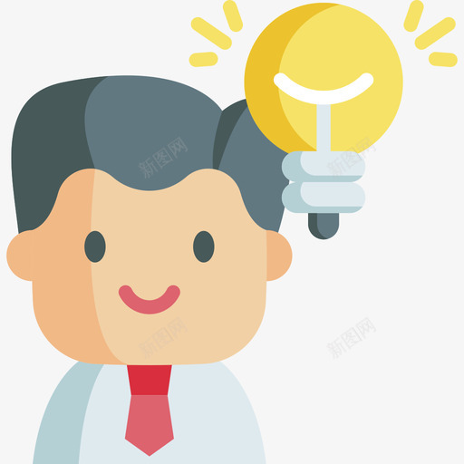 灵感思维65扁平图标svg_新图网 https://ixintu.com 思维 扁平 灵感 设计