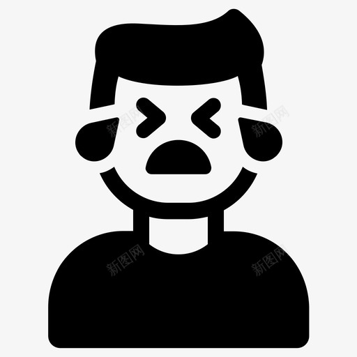 哭泣尴尬受伤图标svg_新图网 https://ixintu.com 受伤 哭泣 尴尬 微笑 悲伤
