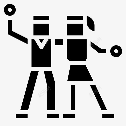 莎莎舞舞者舞劲十足图标svg_新图网 https://ixintu.com 十足 舞劲 舞者 莎莎