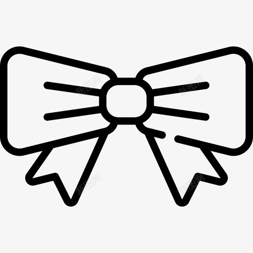 领结圣诞装饰4直线型图标svg_新图网 https://ixintu.com 圣诞 直线 线型 装饰 领结