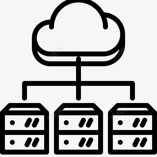 服务器云技术31线性图标svg_新图网 https://ixintu.com 技术 服务器 线性