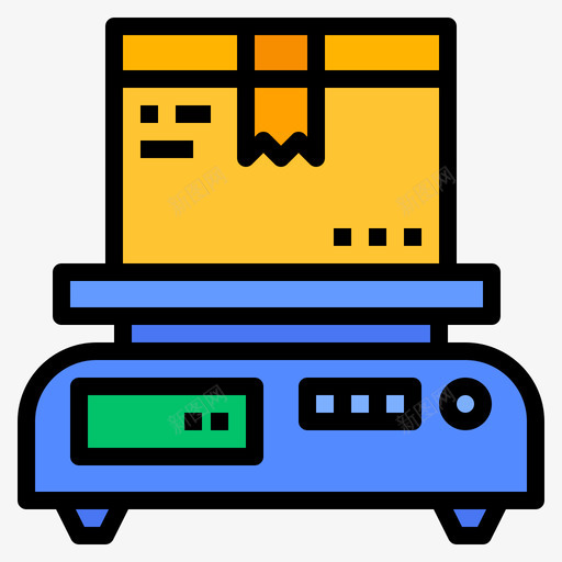 重量秤装运24线性颜色图标svg_新图网 https://ixintu.com 线性 装运 重量 颜色
