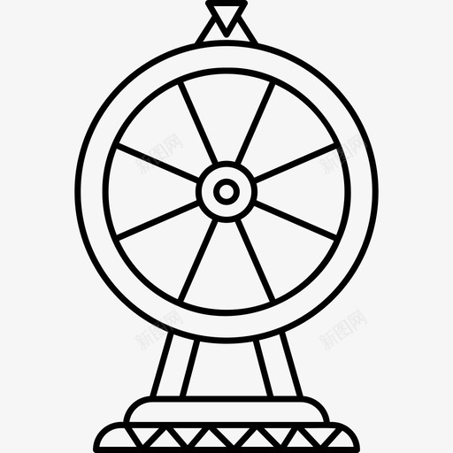 命运之轮马戏团106黑色图标svg_新图网 https://ixintu.com 之轮 命运 马戏团 黑色