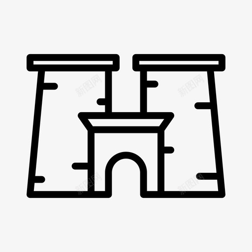 埃德夫神庙埃及61直线型图标svg_新图网 https://ixintu.com 埃及 埃德 直线 神庙 线型