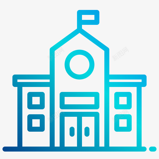 学校城市65直线坡度图标svg_新图网 https://ixintu.com 坡度 城市 学校 直线