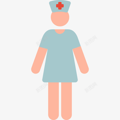 护士健康92彩色图标svg_新图网 https://ixintu.com 健康 彩色 护士