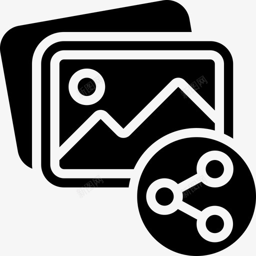 图像社交共享2填充图标svg_新图网 https://ixintu.com 共享 图像 填充 社交