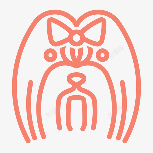 约克郡梗狗脸图标svg_新图网 https://ixintu.com 品种 宠物 约克郡