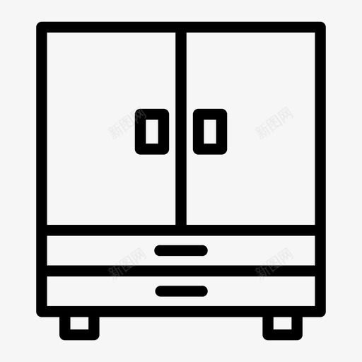 橱柜架子学校图标svg_新图网 https://ixintu.com 储藏室 图标 学校 架子 橱柜 轮廓