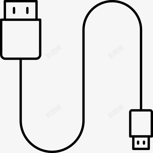 数据线连接器技术图标svg_新图网 https://ixintu.com usb 业务 图标 技术 数据线 电线 线图 连接器