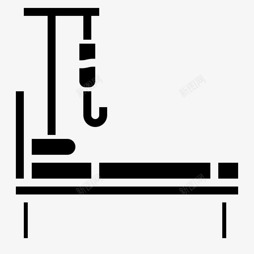 病床医用212实心图标svg_新图网 https://ixintu.com 医用 实心 病床