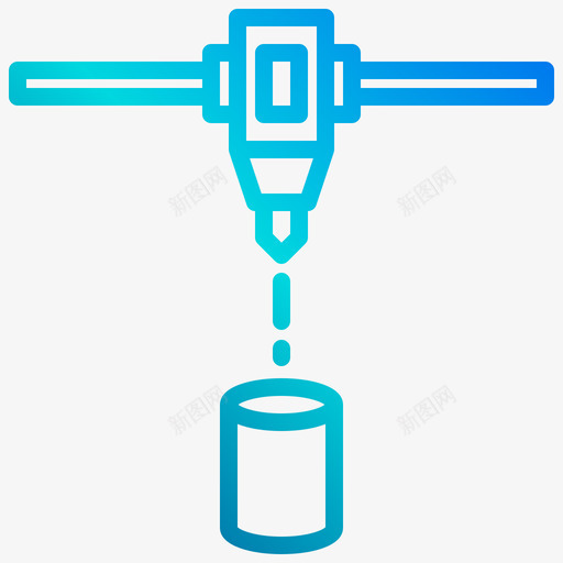 3d打印机3d打印1线性渐变图标svg_新图网 https://ixintu.com 3d 打印 打印机 渐变 线性