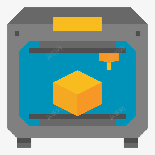 3d打印机艺术与工艺1平面图标svg_新图网 https://ixintu.com 3d 工艺 平面 打印机 艺术